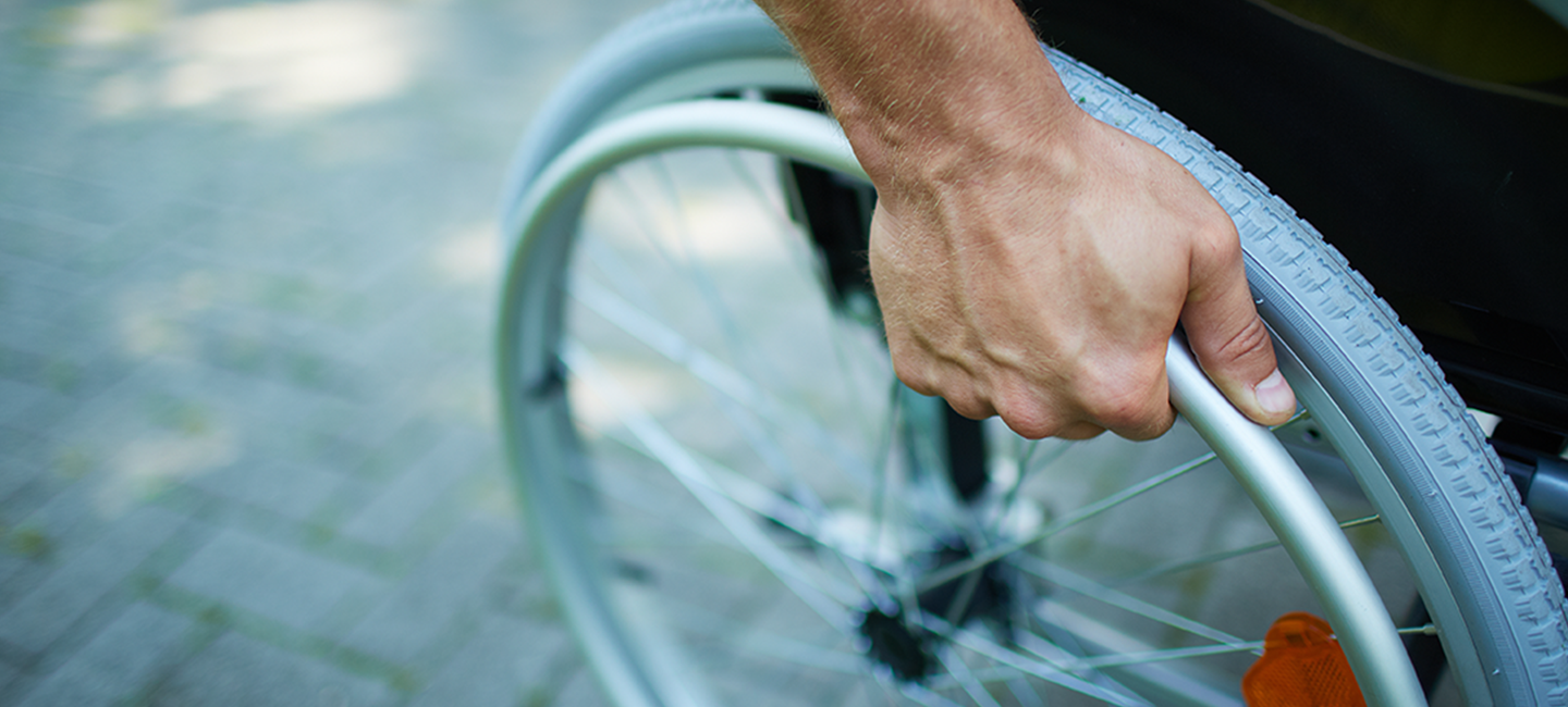 Man in a wheelchair